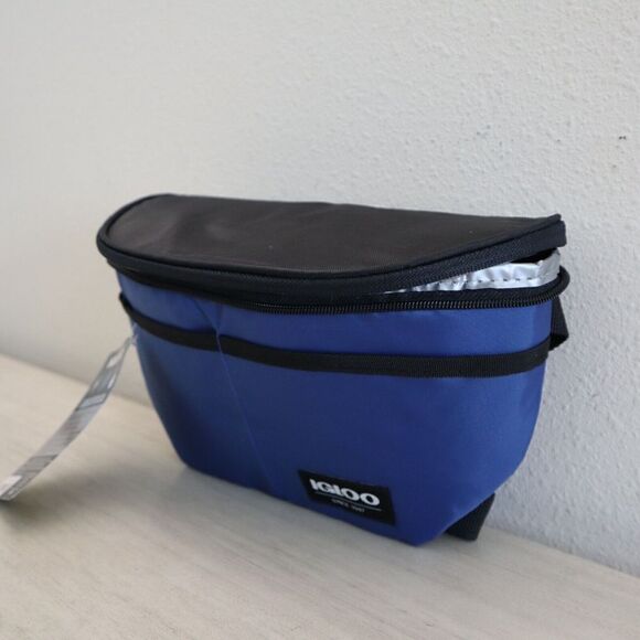 Igloo Blue Insulated Adjustable Belt Fanny Pack Crossbody 3 Can Max. Cooler Bag - Picture 4 of 9